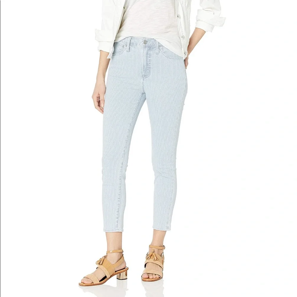 New J Crew Striped denim Jeans Size Size 28 - Picture 1 of 5